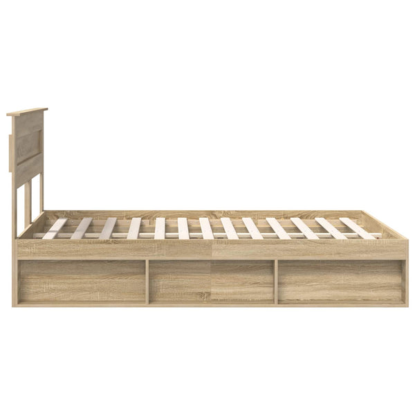 vidaXL Bed Frame Sonoma 160 x 200 cm Solid Pine Wood