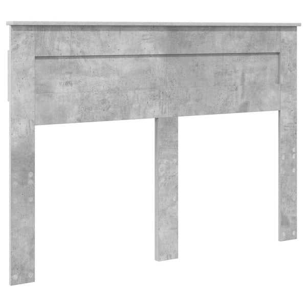 vidaXL Bed Frame with Headboard Concrete 160 x 200 cm Solid Pine Wood