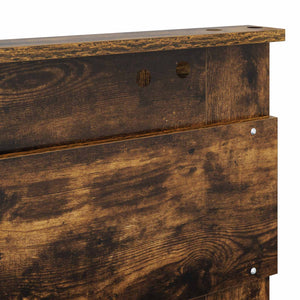 vidaXL Bed Frame Smoked Oak 160 x 200 cm Solid Pine Wood