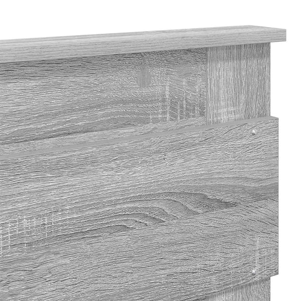 vidaXL Bed Frame Sonoma Grey 150 x 200 cm Solid Pine Wood