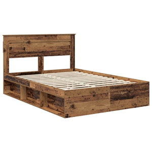 vidaXL Reclaimed Wood Bed Frame 150 x 200 cm Solid Pine Wood