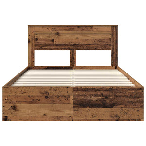 vidaXL Reclaimed Wood Bed Frame 150 x 200 cm Solid Pine Wood