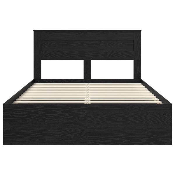 vidaXL Bed Frame Black 140 x 200 cm Solid Pine Wood