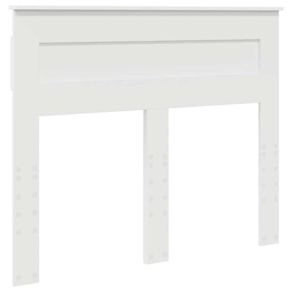 vidaXL Bed Frame with Headboard White 120 x 190 cm Solid Pine Wood