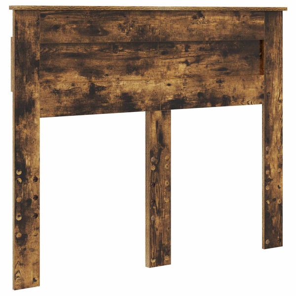 vidaXL Bed Frame Smoked Oak 120 x 190 cm Solid Pine Wood