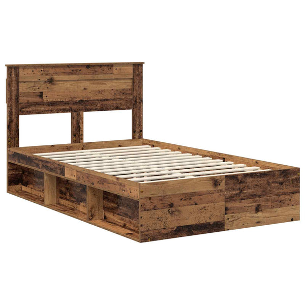 vidaXL Reclaimed Wood Bed Frame 120 x 190 cm Solid Pine Wood