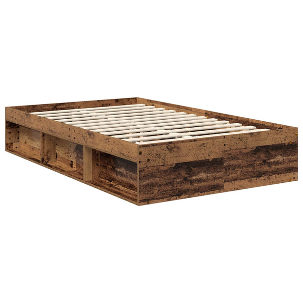 vidaXL Reclaimed Wood Bed Frame 120 x 190 cm Solid Pine Wood