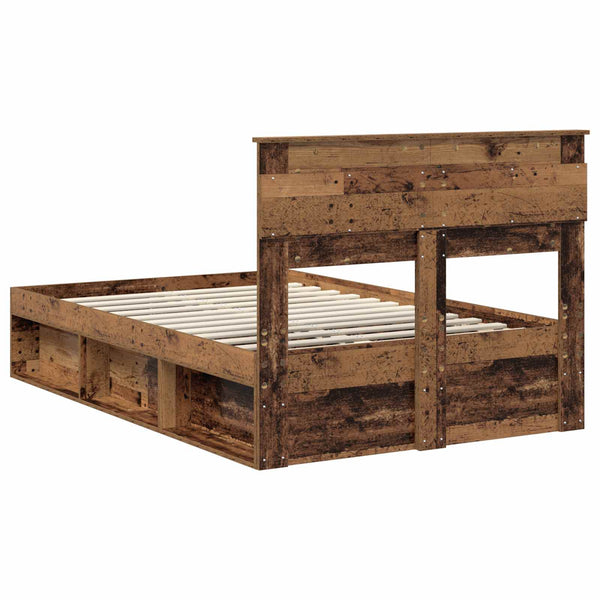 vidaXL Reclaimed Wood Bed Frame 120 x 190 cm Solid Pine Wood