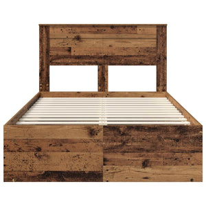 vidaXL Reclaimed Wood Bed Frame 120 x 190 cm Solid Pine Wood