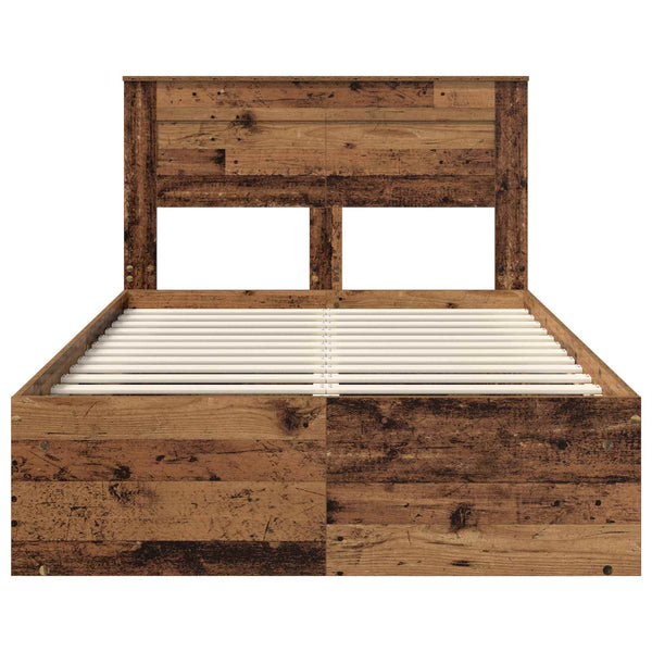 vidaXL Reclaimed Wood Bed Frame 120 x 190 cm Solid Pine Wood