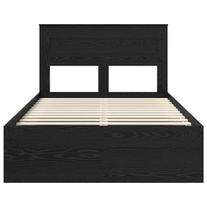 vidaXL Bed Frame Black 120 x 200 cm Solid Pine Wood