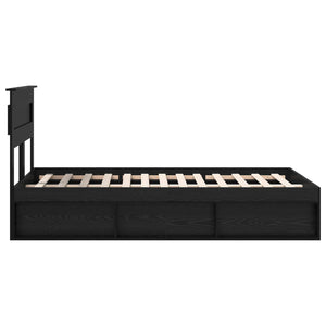 vidaXL Bed Frame Black 120 x 200 cm Solid Pine Wood