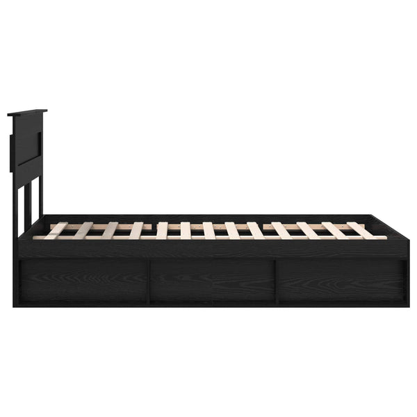 vidaXL Bed Frame Black 120 x 200 cm Solid Pine Wood