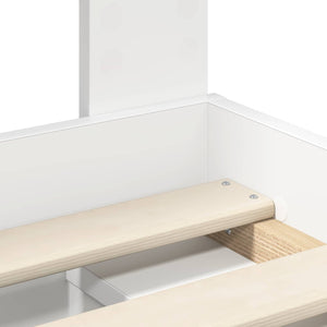 vidaXL Bed Frame with Headboard White 100 x 200 cm Solid Pine Wood
