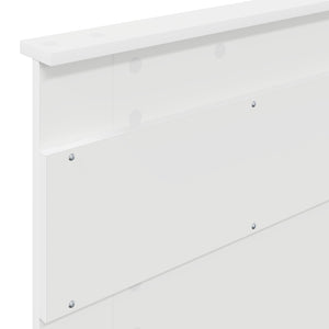 vidaXL Bed Frame with Headboard White 100 x 200 cm Solid Pine Wood