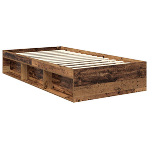 vidaXL Reclaimed Wood Bed Frame 100 x 200 cm Solid Pine