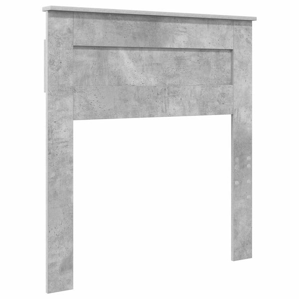 vidaXL Bed Frame with Headboard Concrete 90 x 200 cm Solid Pine Wood