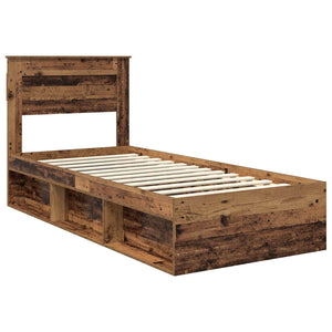 vidaXL Reclaimed Wood Bed Frame 90 x 200 cm Solid Pine Wood