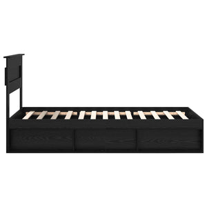 vidaXL Bed Frame Black 75 x 190 cm Solid Pine Wood