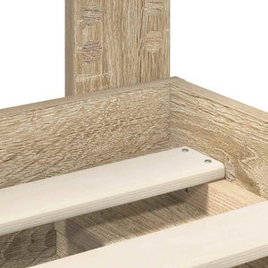 vidaXL Bed Frame Sonoma Oak 75 x 190 cm Solid Pine Wood