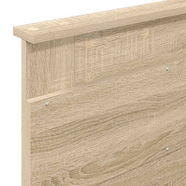 vidaXL Bed Frame Sonoma Oak 75 x 190 cm Solid Pine Wood