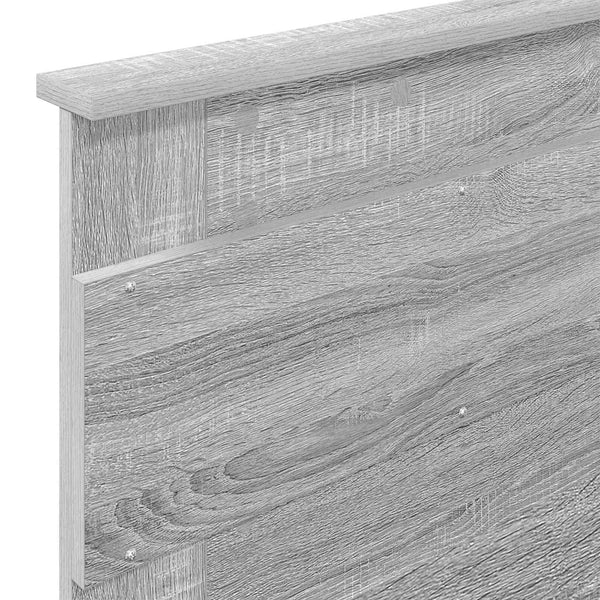 vidaXL Bed Frame Sonoma Grey 75 x 190 cm Solid Pine Wood