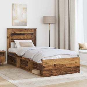 vidaXL Reclaimed Wood Bed Frame 75 x 190 cm Solid Pine Wood