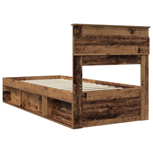 vidaXL Reclaimed Wood Bed Frame 75 x 190 cm Solid Pine Wood