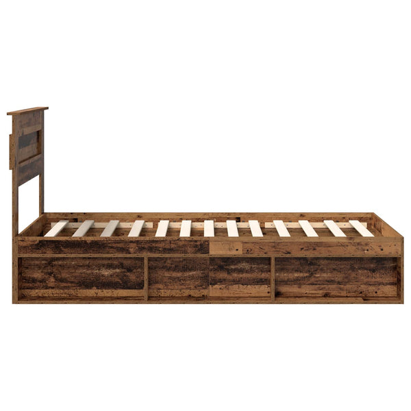 vidaXL Reclaimed Wood Bed Frame 75 x 190 cm Solid Pine Wood