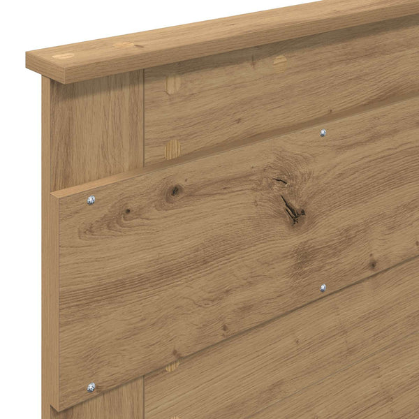 vidaXL Bed Frame Crafted Oak 75 x 190 cm Solid Pine Wood