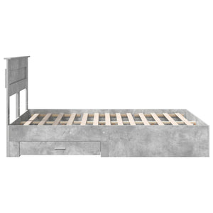 vidaXL Bed Frame with Headboard and Drawers Engineered Wood