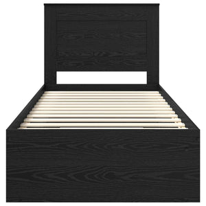 vidaXL Bed Frame Black 90 x 200 cm Solid Pine Wood