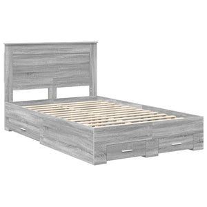 vidaXL Bed Frame with Drawers and Headboard Engineered Wood