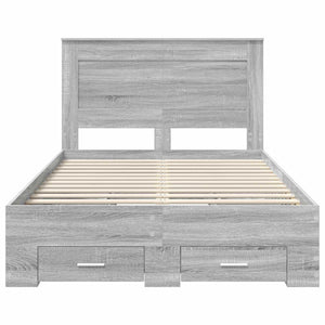 vidaXL Bed Frame with Drawers and Headboard Engineered Wood
