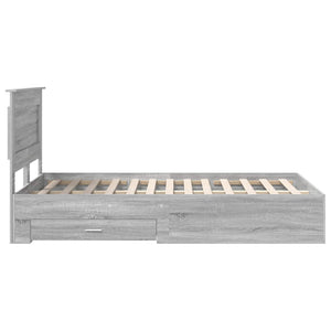 vidaXL Bed Frame with Drawers and Headboard Engineered Wood