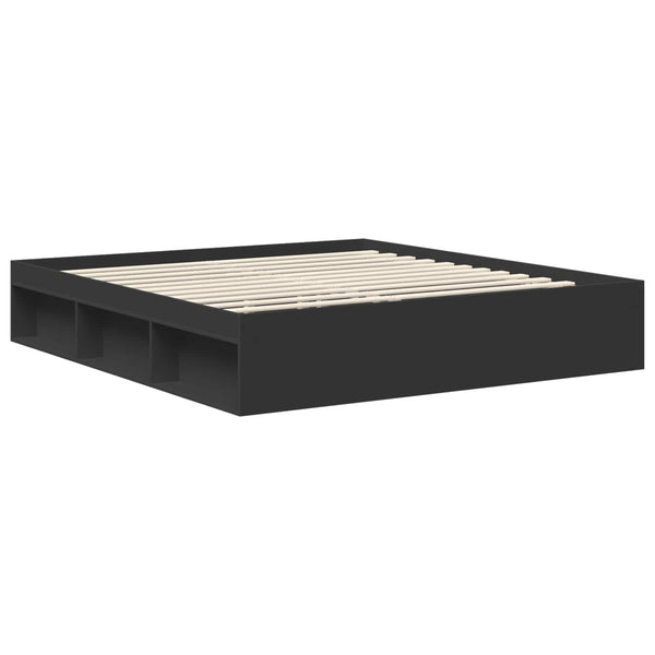 vidaXL Bed Frame Black 180 x 200 cm Solid Pine Wood