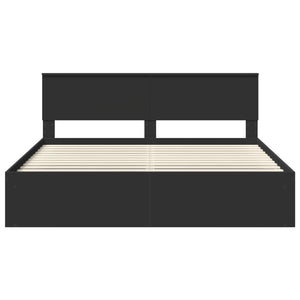vidaXL Bed Frame Black 180 x 200 cm Solid Pine Wood