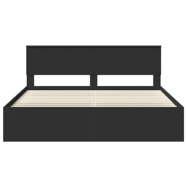 vidaXL Bed Frame Black 180 x 200 cm Solid Pine Wood