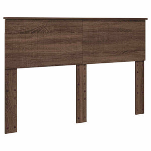 vidaXL Bed Frame Brown Oak Look 140 x 200 cm Solid Pine Wood