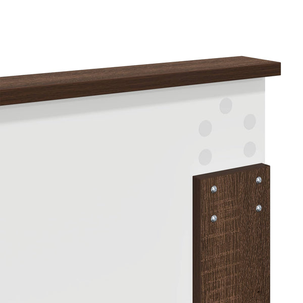 vidaXL Bed Frame Brown Oak Look 120 x 190 cm Solid Pine Wood
