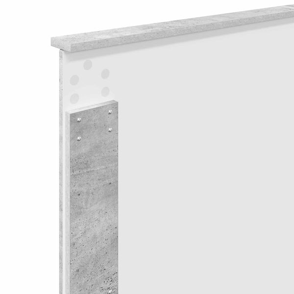 vidaXL Bed Frame Concrete Grey and Silver 70 x 190 cm Engineered Wood