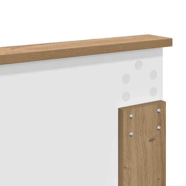 vidaXL Bed Frame with Headboard Solid Oak 150 x 200 cm