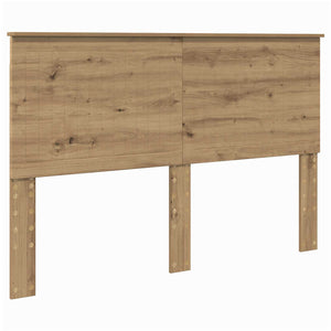 vidaXL Bed Frame with Headboard Solid Oak 150 x 200 cm