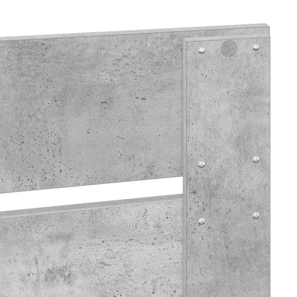 vidaXL Bed Frame with Drawers Concrete Grey 200 x 200 cm Engineered Wood