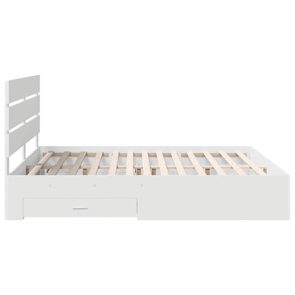 vidaXL Bed Frame with Drawers White 180 x 200 cm Engineered Wood