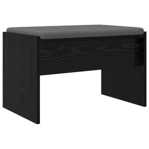 vidaXL Hallway Bench with Cushion Black Oak-look 63 x 38 x 40 cm