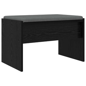 vidaXL Hallway Bench with Cushion Black Oak-look 63 x 38 x 40 cm