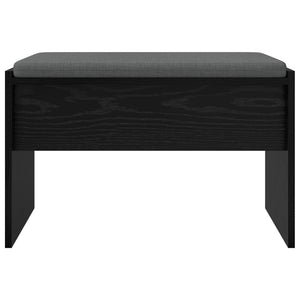 vidaXL Hallway Bench with Cushion Black Oak-look 63 x 38 x 40 cm