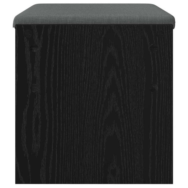 vidaXL Hallway Bench with Cushion Black Oak-look 63 x 38 x 40 cm