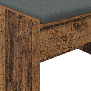 vidaXL Hall Bench with Cushion Reclaimed Wood 63 x 38 x 40 cm